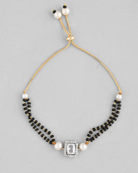 Thumbnail for VOJ Rectangle Shaped And AD Stone Silver Plated Mangalsutra bracelet