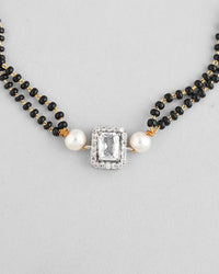 Thumbnail for VOJ Rectangle Shaped And AD Stone Silver Plated Mangalsutra bracelet