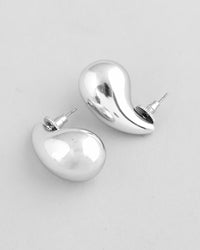 Thumbnail for VOJ Silver Plated Teardrop-Shaped Stud Earrings