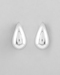 Thumbnail for VOJ Silver Plated Teardrop-Shaped Stud Earrings