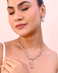 Thumbnail for VOJ CZ Stone Studded Gold Plated Jewellery Set