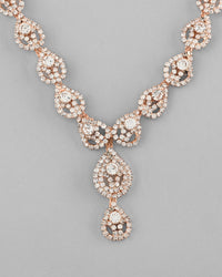 Thumbnail for VOJ CZ Stone Studded Gold Plated Jewellery Set