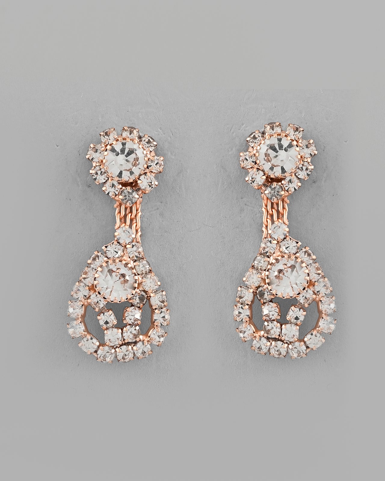 VOJ CZ Stone Studded Gold Plated Jewellery Set