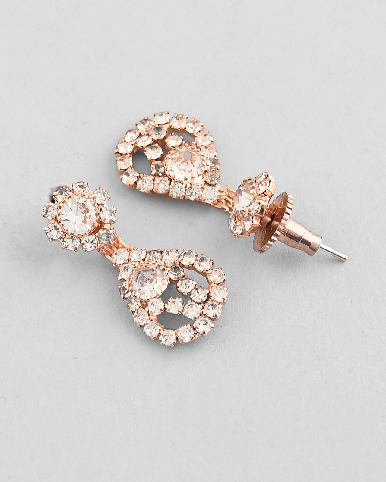 VOJ CZ Stone Studded Gold Plated Jewellery Set