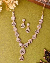 Thumbnail for VOJ CZ Stone Studded Gold Plated Jewellery Set