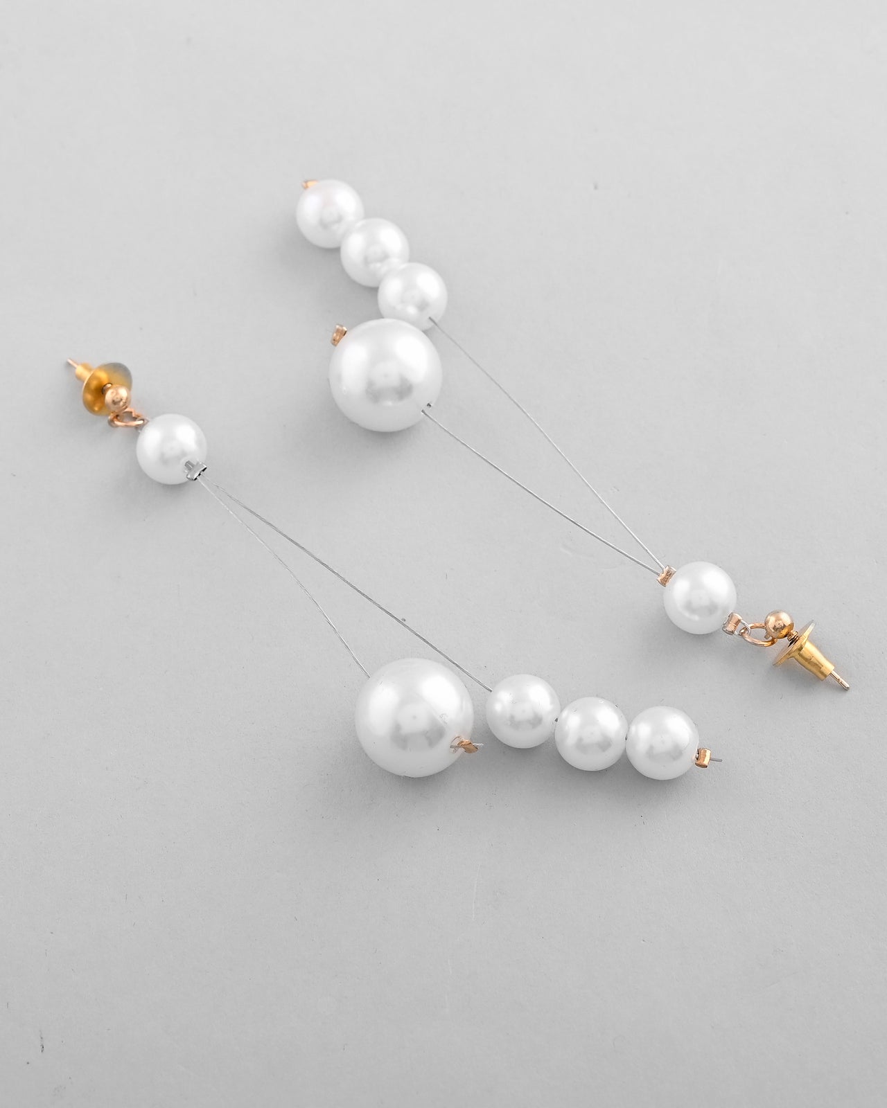 VOJ Pearl Studded Handcrafted Classic Drop Earrings
