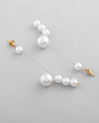 Thumbnail for VOJ Pearl Studded Handcrafted Classic Drop Earrings