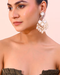Thumbnail for VOJ Gold Plated geometrical Shaped Classic Drop Earrings