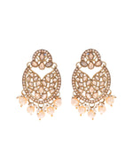 Thumbnail for VOJ Gold-Polished Stone Studded Designer Choker With Earrings And Maang Tikka Set - Distacart