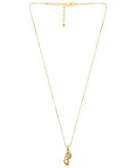 Thumbnail for VOJ Gold-Polished Designer Ad Studded Pendant With Chain - Distacart