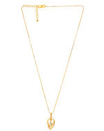 Thumbnail for VOJ Gold-Polished Designer Ad Studded Pendant With Chain - Distacart