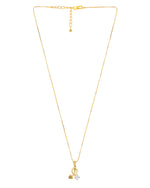 Thumbnail for VOJ Gold-Polished Designer Ad Studded Pendant With Chain - Distacart