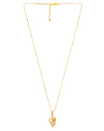 Thumbnail for VOJ Gold-Polished Designer Ad Studded Pendant With Chain - Distacart