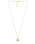 Thumbnail for VOJ Gold-Polished Heart Shaped Ad Studded Pendant With Chain - Distacart