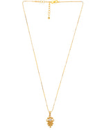 Thumbnail for VOJ Gold-Polished Designer Ad Studded Pendant With Chain - Distacart