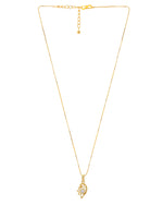 Thumbnail for VOJ Gold-Polished Designer Ad Studded Pendant With Chain - Distacart