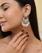 Thumbnail for VOJ Silver Plated Stone Studded Studs Earrings - Distacart