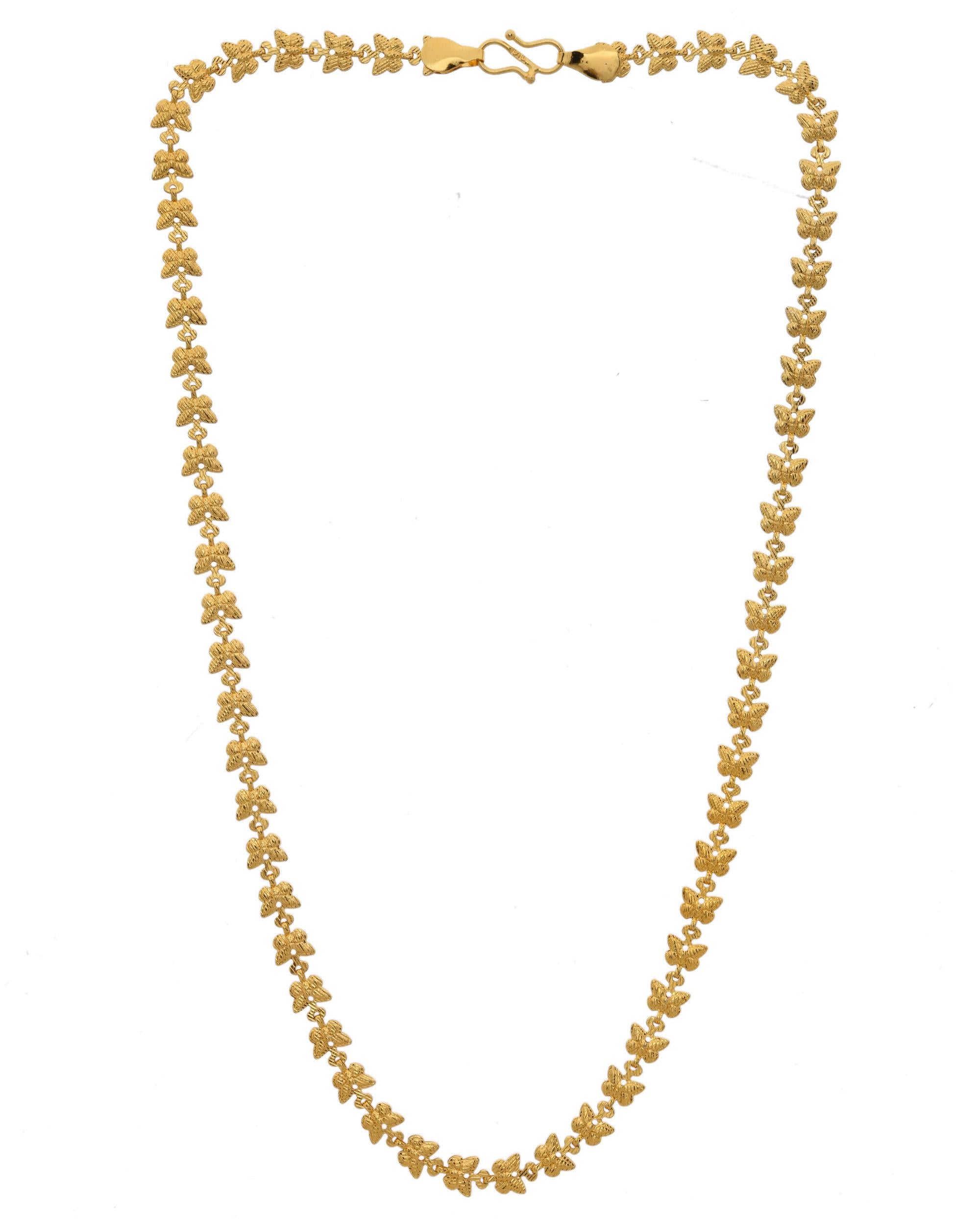 VOJ Gold-Polished Designer Butterfly Women Chain - Distacart
