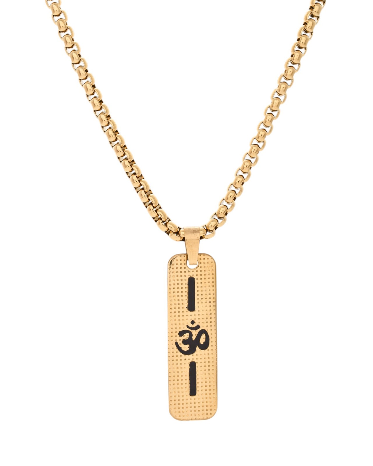 VOJ Men's Gold Plated Chain With Pandent