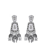 Thumbnail for VOJ Silver Plated Moon Stone Studded Elegent Earrings - Distacart