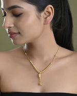 Thumbnail for VOJ Gold-Polished Stainless Steel Stone Studded Chain For Women - Distacart