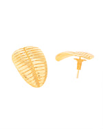 Thumbnail for VOJ Gold-Polished Anti Tarnish Leaf Shape Earrings - Distacart