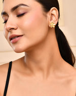 Thumbnail for VOJ Gold-Polished Flower Shape Anti Tarnish Studs Earrings - Distacart