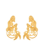 Thumbnail for VOJ Gold-Toned Marmaid Shape Anti Tarnish Earrings - Distacart
