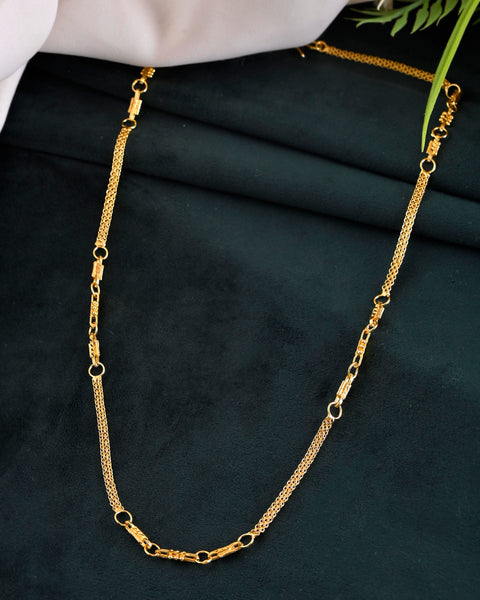 VOJ Gold-Polished Stainless Steel Designer Women Chain - Distacart