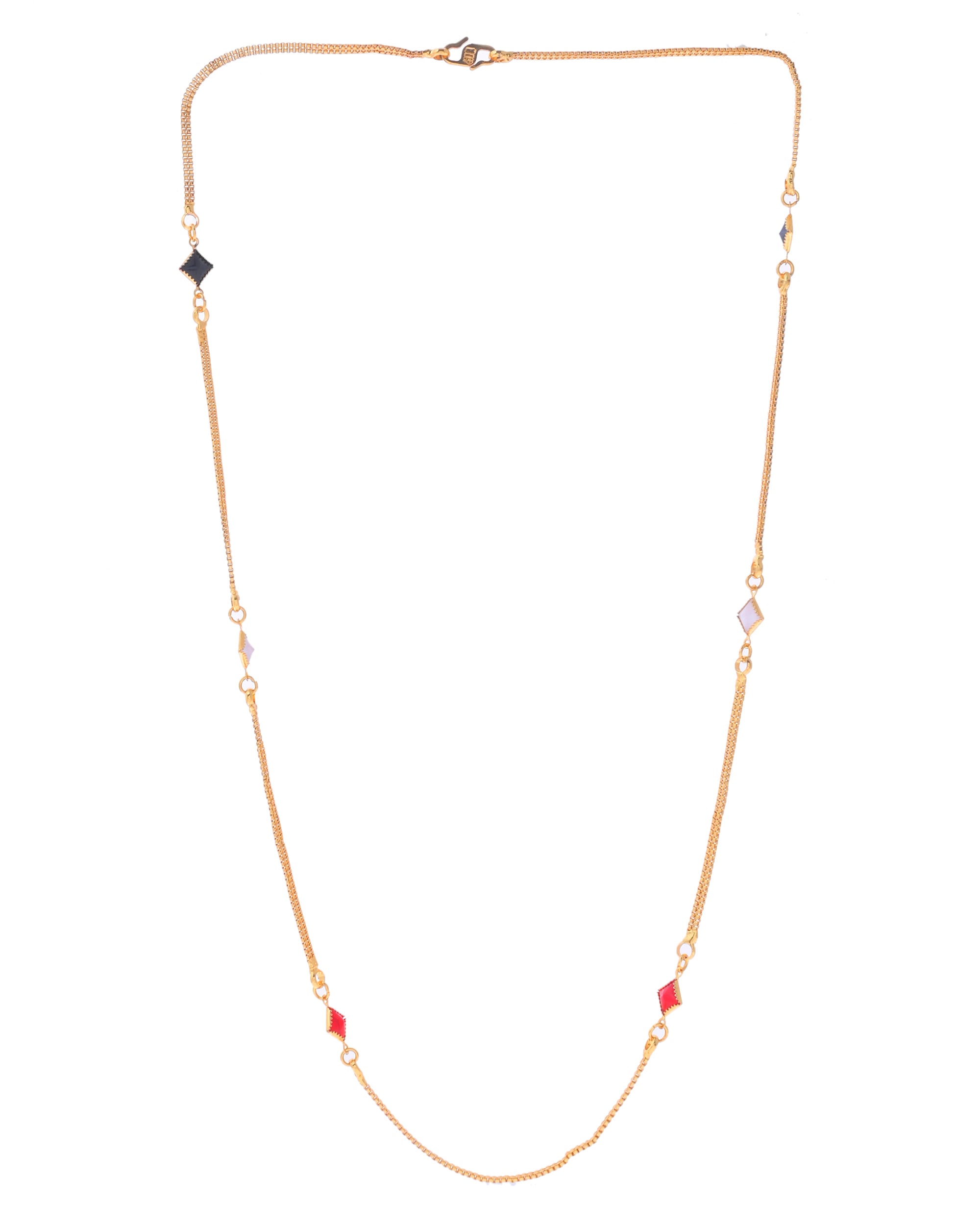 VOJ Gold-Polished Square Shapped Stainless Steel Chain For Women - Distacart