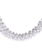 Thumbnail for VOJ Silver Plated Stone Studded Necklace Set - Distacart
