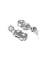 Thumbnail for VOJ Oxidized Designer Stone Studded Jewellery Set - Distacart