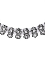 Thumbnail for VOJ Oxidized Designer Stone Studded Jewellery Set - Distacart