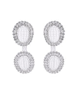 Thumbnail for VOJ Silver-Plated Stones Studded Oval Shaped Jewellery Set - Distacart