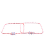 Thumbnail for VOJ Set of 2 Rose Gold-Polished Square Shaped Bangles - Distacart