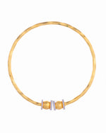 Thumbnail for VOJ Set of 2 Gold-Polished Simple Bangles - Distacart