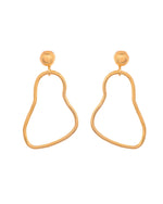 Thumbnail for VOJ Gold Polished Anti Tarnish Designer Drop Earrings