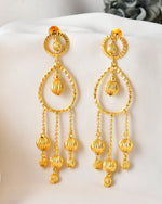 Thumbnail for VOJ Gold Polished Elegant Anti Tarnish Big Drop Earrings