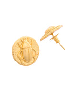 Thumbnail for VOJ Gold Polished Designer Small Stud Earrings