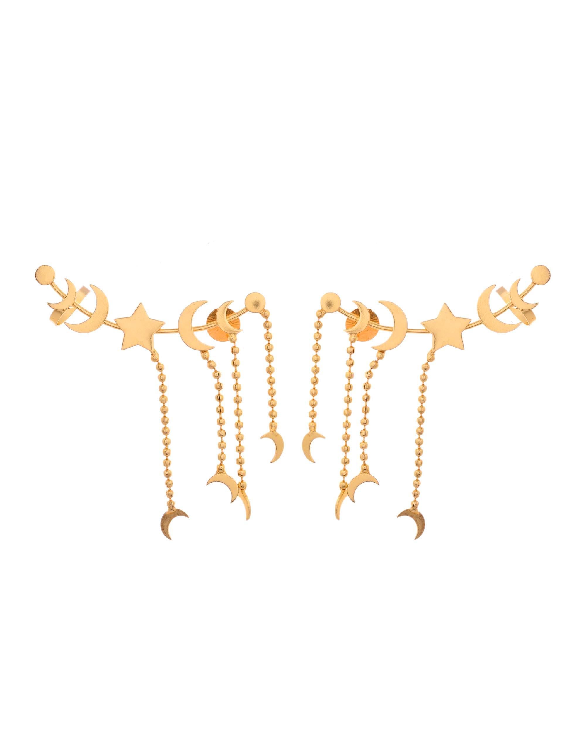 VOJ Gold Polished Anti Tarnish Openable Ear Cuff