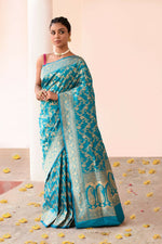 Thumbnail for Joban Fashion Aqua Soft Pure Handloom Banarasi Silk Saree