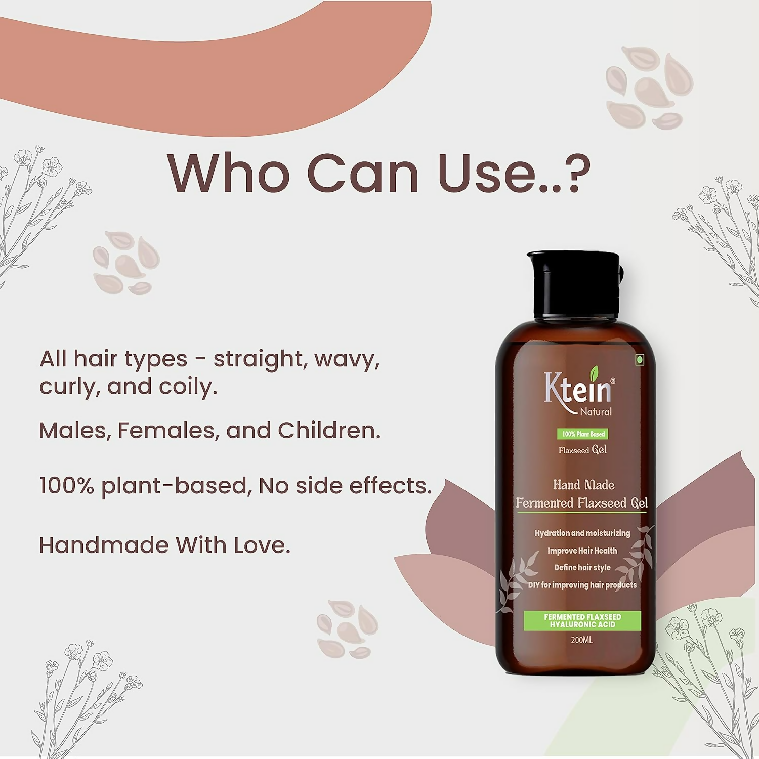 Ktein Natural 100% Plant Based Fermented Flaxseed Gel - Distacart