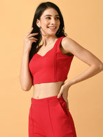 Thumbnail for Myshka Women's Pink Solid Party Top - Distacart