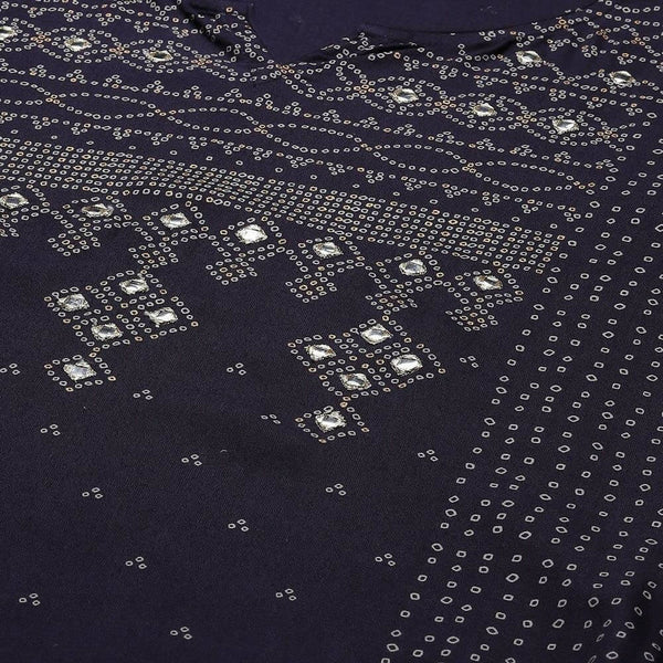Anubhutee Women's Navy Motifs Yoke Design Kurta Palazzos with Dupatta - Distacart