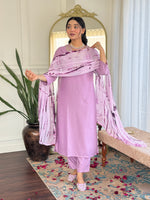 Thumbnail for Teeya Creation Baby Pink Colour Viscose Slub Embroidery Work Fully Stitched Kurti Set - Distacart