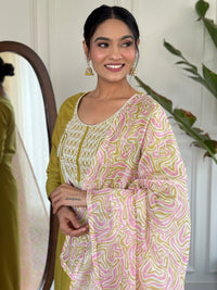 Thumbnail for Teeya Creation Liril Colour Viscose Slub Embroidery Work Fully Stitched Kurti Set