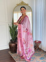 Thumbnail for Teeya Creation Wine Color Viscose Rayon Embroidery Work Fully Stitched Kurti Set - Distacart