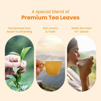 Thumbnail for Auric Kadak Moringa Masala Tea - Black Tea from Assam & Darjeeling with Real Spices (Cardamom, Ginger, Black Pepper)