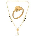 Thumbnail for AanyaCentric Gold-plated Mangalsutra & Ring Set - Distacart