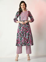 Thumbnail for Myshka Women's Multi Printed Kurta With Palazzos - Distacart
